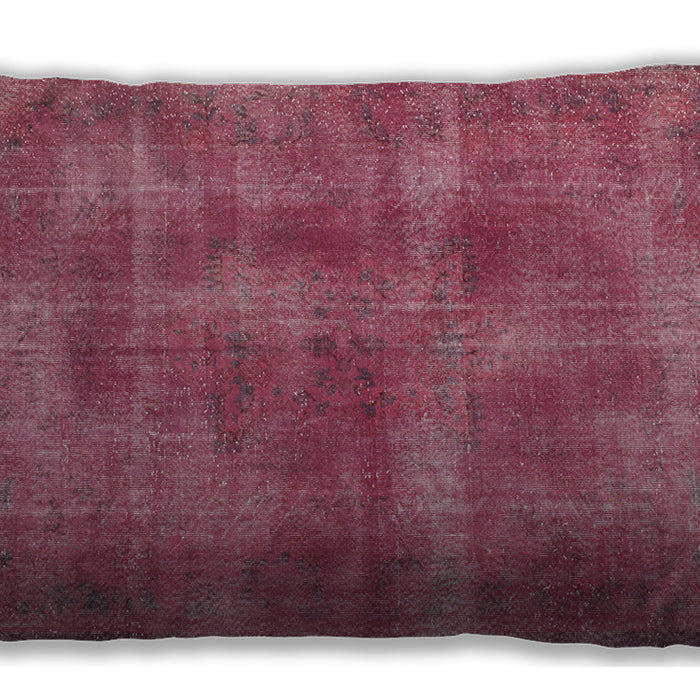 Traditional Classic Rectangular Dark Pink Lumbar Throw Pillow, 13 inch by 19 inch, lbtr2131