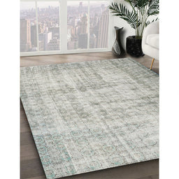 Machine Washable Traditional Grey Gray Rug in a Family Room, wshtr2132