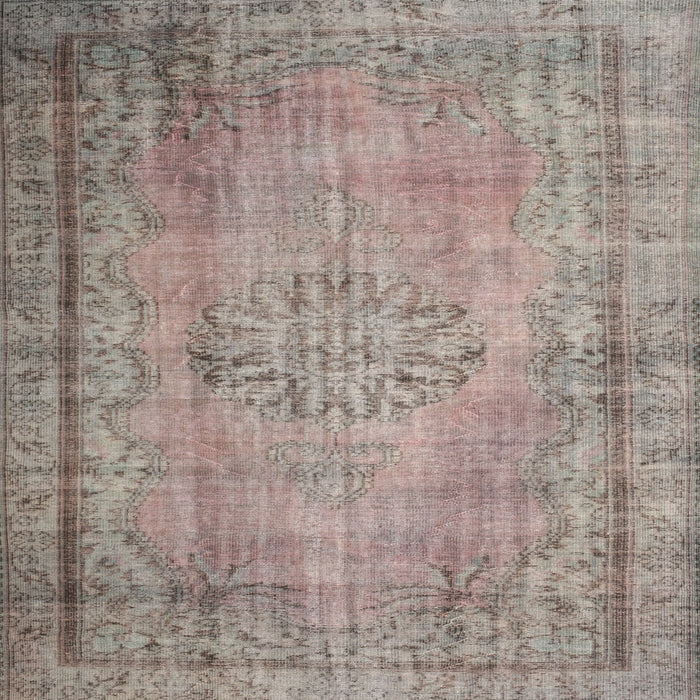 Square Traditional Rose Purple Persian Rug, tr2133