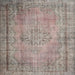 Square Traditional Rose Purple Persian Rug, tr2133