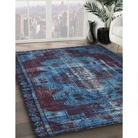 Traditional Steel Blue Persian Rug, tr2134