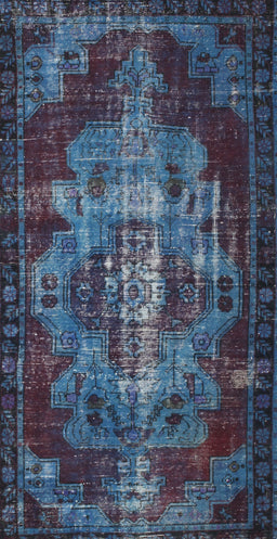Machine Washable Traditional Steel Blue Rug, wshtr2134
