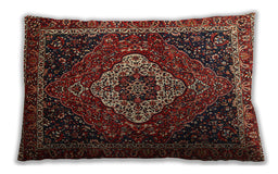 Traditional Classic Rectangular Saffron Red Lumbar Throw Pillow, 13 inch by 19 inch, lbtr2135