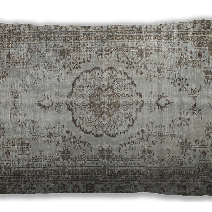 Traditional Classic Rectangular Khaki Green Lumbar Throw Pillow, 13 inch by 19 inch, lbtr2137
