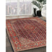 Machine Washable Traditional Saffron Red Rug in a Family Room, wshtr2139