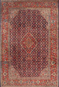 Machine Washable Traditional Saffron Red Rug, wshtr2139