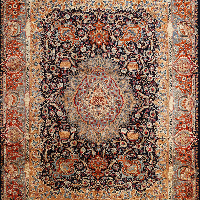 Traditional Light Copper Gold Persian Rug, tr213