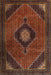 Traditional Sienna Brown Medallion Rug, tr2140