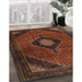 Machine Washable Traditional Sienna Brown Rug in a Family Room, wshtr2140