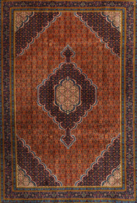 Machine Washable Traditional Sienna Brown Rug, wshtr2140