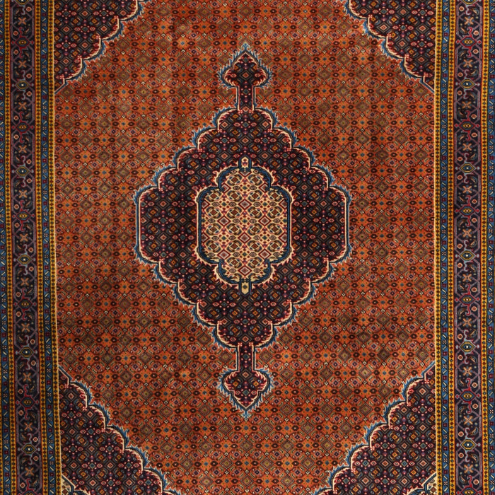 Machine Washable Traditional Sienna Brown Rug, wshtr2140