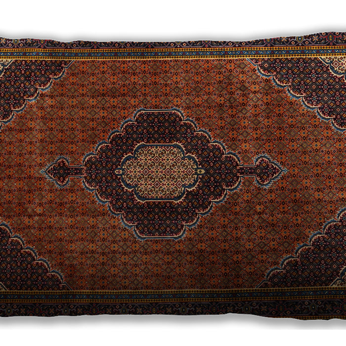 Traditional Classic Rectangular Sienna Brown Lumbar Throw Pillow, 13 inch by 19 inch, lbtr2140