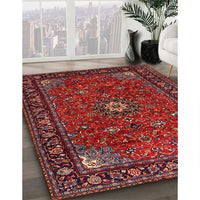 Traditional Sienna Brown Medallion Rug, tr2142