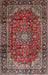 Traditional Saffron Red Medallion Rug, tr2143