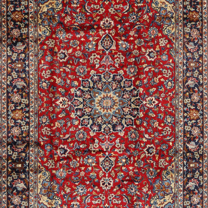 Traditional Saffron Red Medallion Rug, tr2143