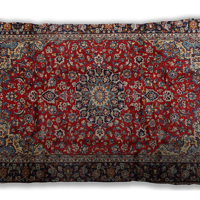 Traditional Classic Rectangular Saffron Red Lumbar Throw Pillow, 13 inch by 19 inch, lbtr2143