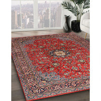 Traditional Dark Almond Brown Medallion Rug, tr2146