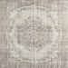 Square Traditional White Gold Persian Rug, tr2147