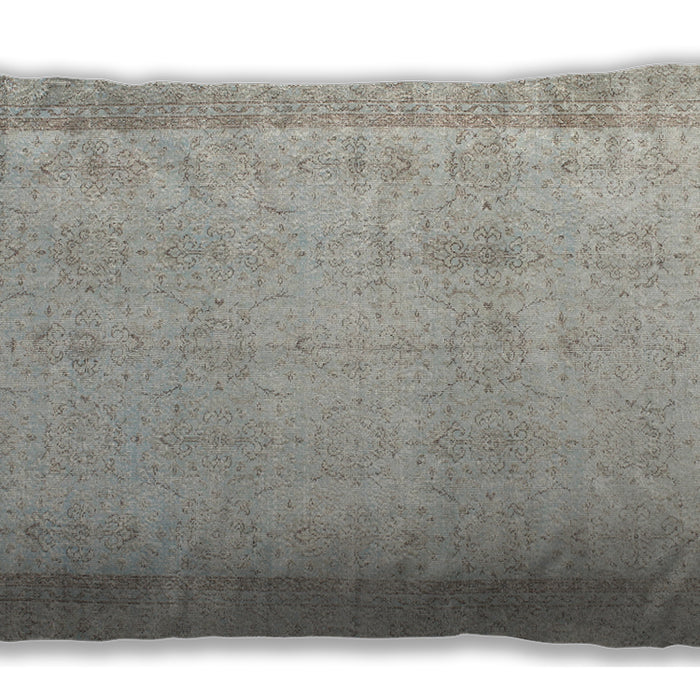 Traditional Classic Rectangular Gray Lumbar Throw Pillow, 13 inch by 19 inch, lbtr2148