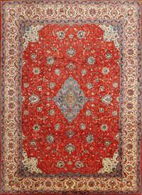 Machine Washable Traditional Red Rug, wshtr214