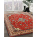 Traditional Red Medallion Rug in Family Room, tr214