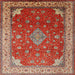 Square Traditional Red Medallion Rug, tr214