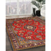 Machine Washable Traditional Dark Almond Brown Rug in a Family Room, wshtr2150