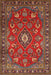 Machine Washable Traditional Dark Almond Brown Rug, wshtr2150