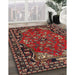 Traditional Dark Almond Brown Persian Rug in Family Room, tr2152