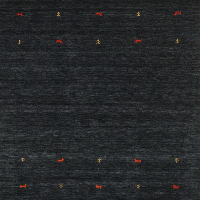 Square Traditional Gunmetal Green Persian Rug, tr2154