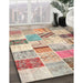 Traditional Rust Pink Patchwork Rug in Family Room, tr2155