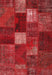 Machine Washable Traditional Red Rug, wshtr2156