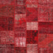 Square Traditional Red Patchwork Rug, tr2156