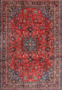 Machine Washable Traditional Dark Almond Brown Rug, wshtr2159