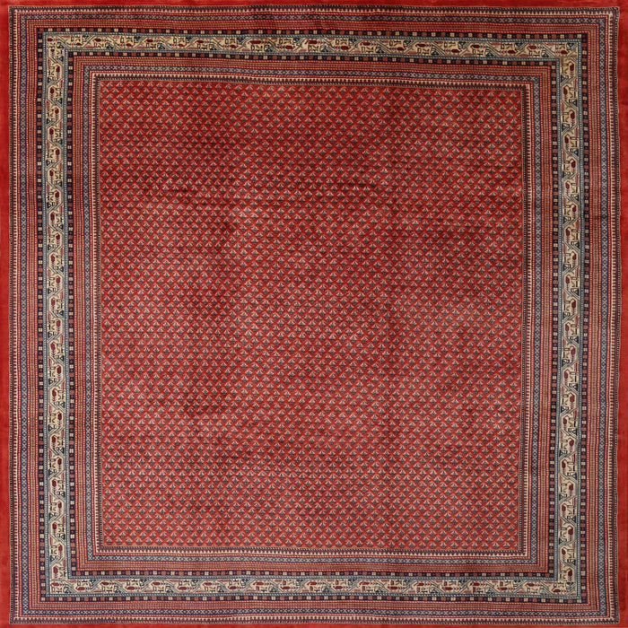 Square Traditional Rust Pink Persian Rug, tr215