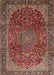 Traditional Saffron Red Medallion Rug, tr2160