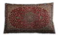 Traditional Classic Rectangular Saffron Red Lumbar Throw Pillow, 13 inch by 19 inch, lbtr2160