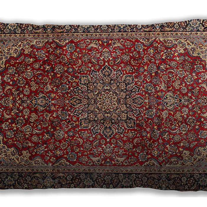 Traditional Classic Rectangular Saffron Red Lumbar Throw Pillow, 13 inch by 19 inch, lbtr2160