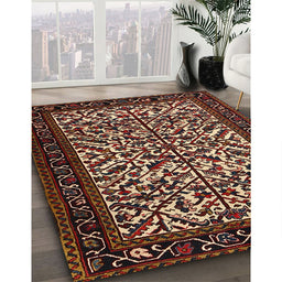 Traditional Orange Brown Persian Rug in Family Room, tr2163