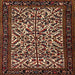 Round Machine Washable Traditional Orange Brown Rug, wshtr2163