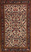 Machine Washable Traditional Orange Brown Rug, wshtr2163