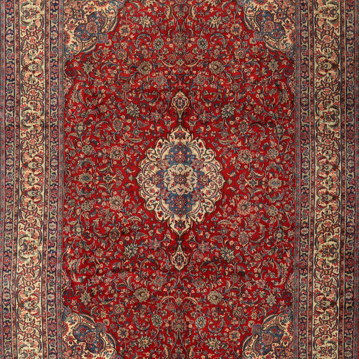 Machine Washable Traditional Orange Salmon Pink Rug, wshtr2165