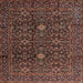 Square Traditional Dark Almond Brown Persian Rug, tr2166