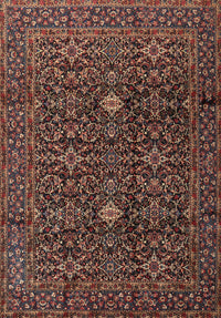 Machine Washable Traditional Dark Almond Brown Rug, wshtr2166