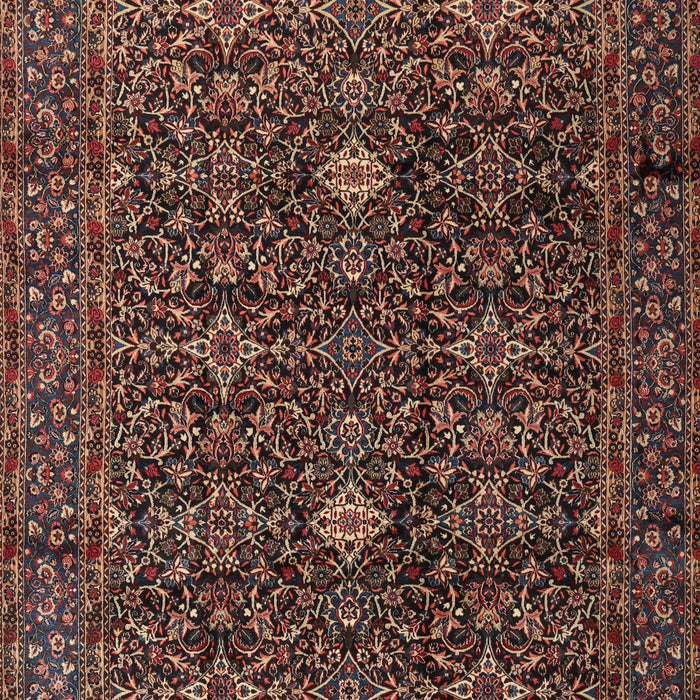 Machine Washable Traditional Dark Almond Brown Rug, wshtr2166