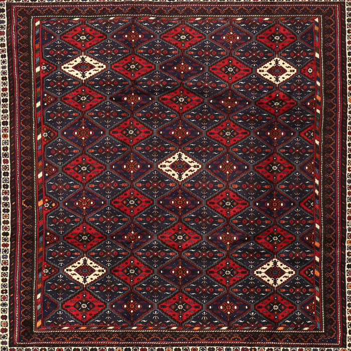 Square Traditional Deep Red Persian Rug, tr2167