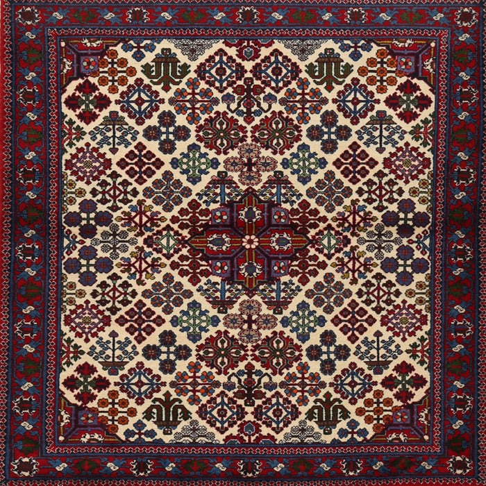 Square Traditional Deep Red Persian Rug, tr2168