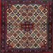 Square Traditional Deep Red Persian Rug, tr2168