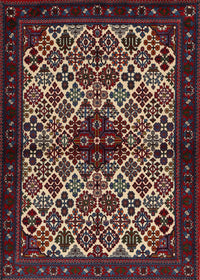 Machine Washable Traditional Deep Red Rug, wshtr2168