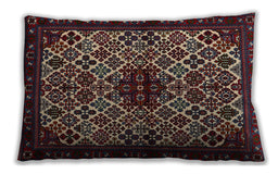 Traditional Classic Rectangular Deep Red Lumbar Throw Pillow, 13 inch by 19 inch, lbtr2168